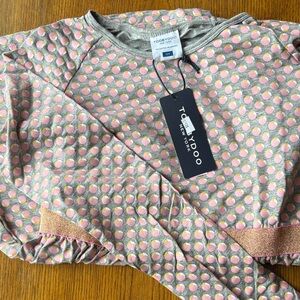 Toobydoo Pink and Gray Kids Casual Dress